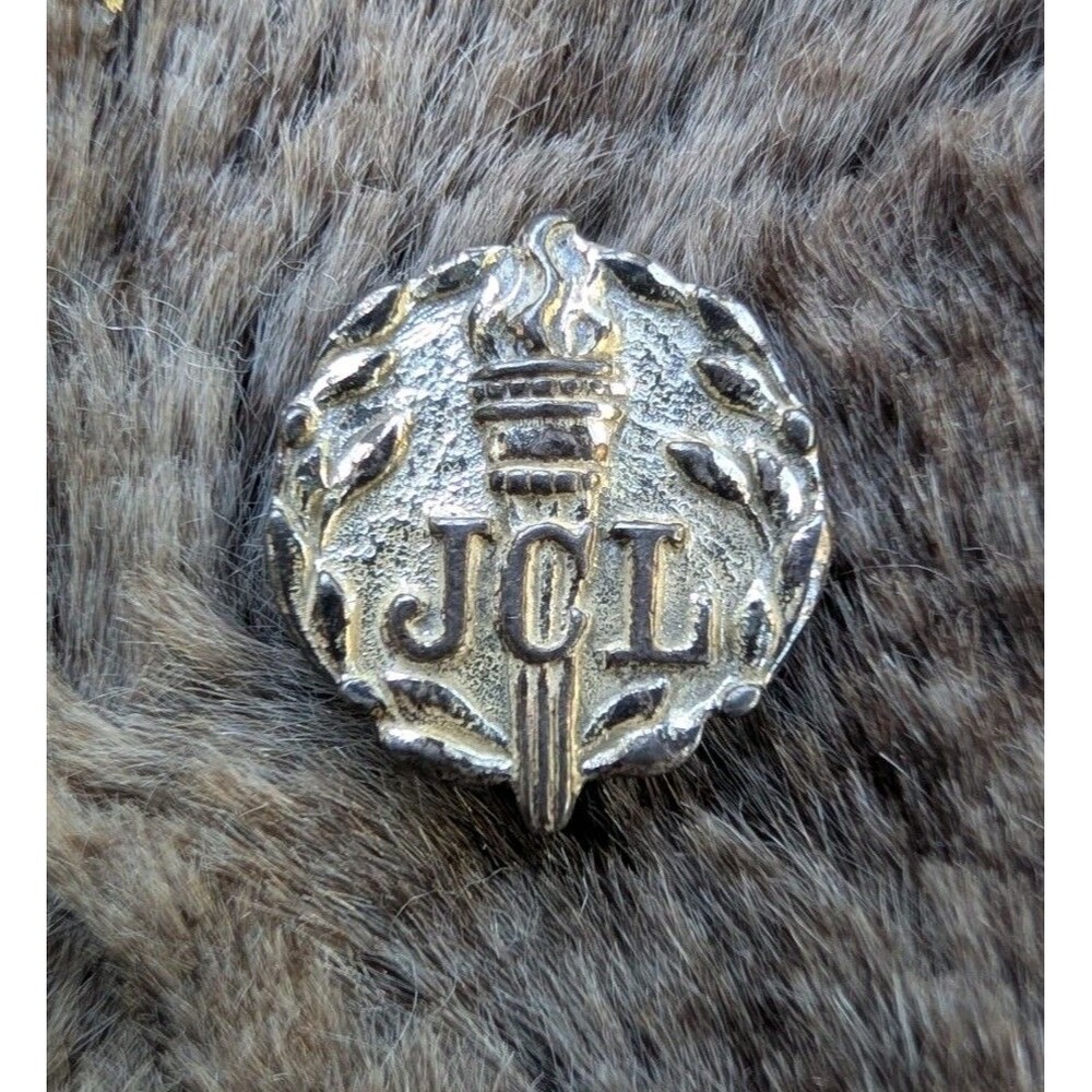 Sterling Silver JCL Junior Classical League Flaming Torch Pendant 925 Vtg Latin